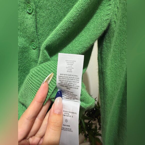 DÔEN Claudine Cashmere Crewneck Button-Front Cardigan - Picture 9 of 10